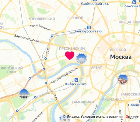 На карте