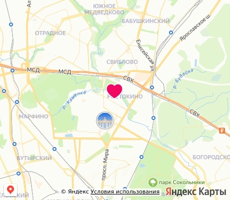 На карте