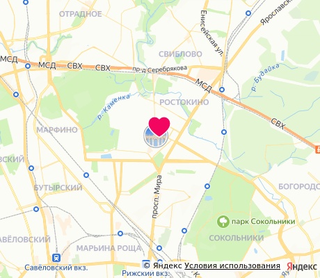 На карте
