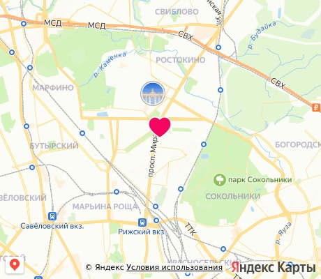 На карте