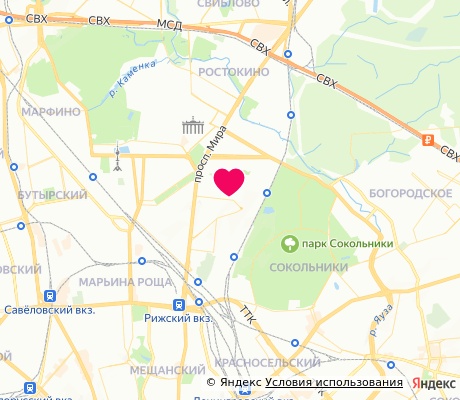 На карте