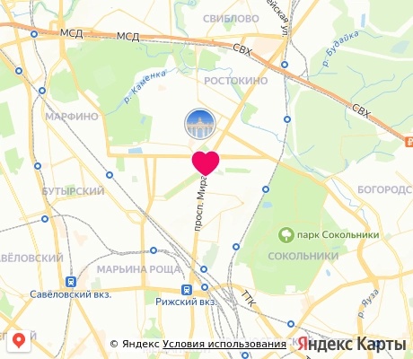 На карте