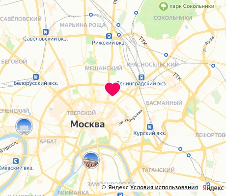 На карте