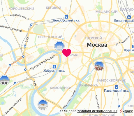 На карте