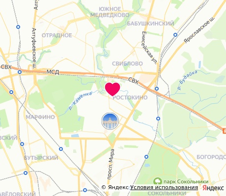 На карте