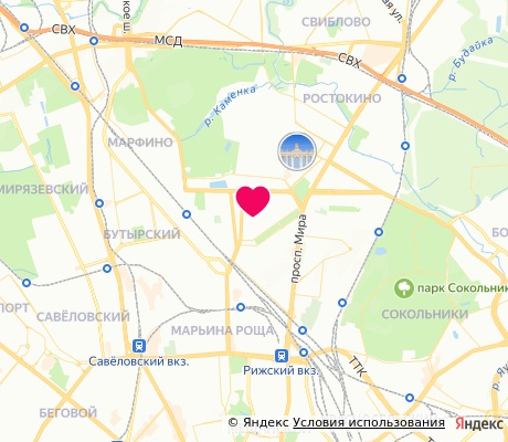 На карте