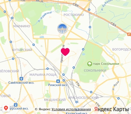 На карте