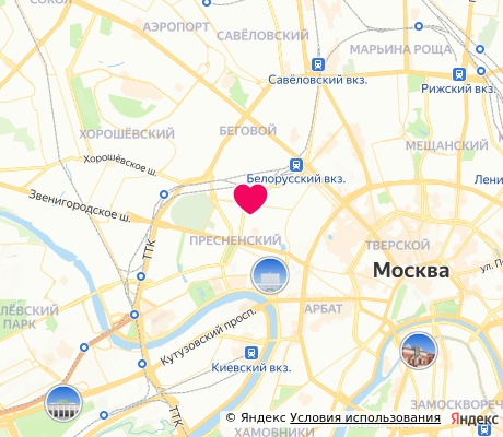 На карте