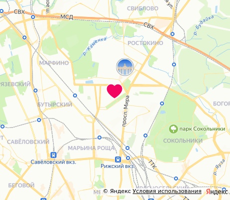 На карте