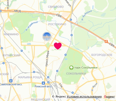 На карте