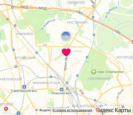 На карте