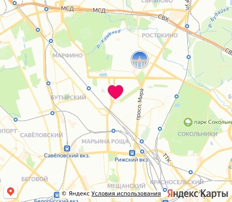 На карте