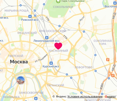На карте