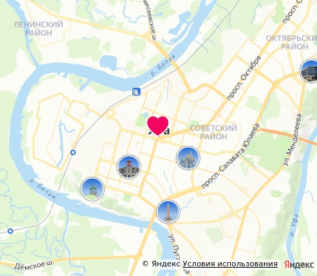 На карте