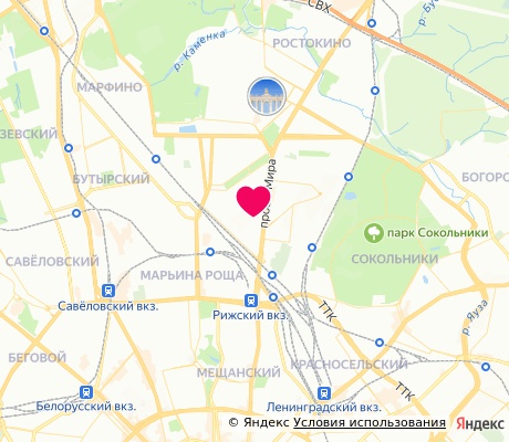 На карте