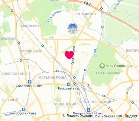 На карте