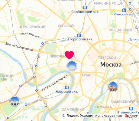 На карте