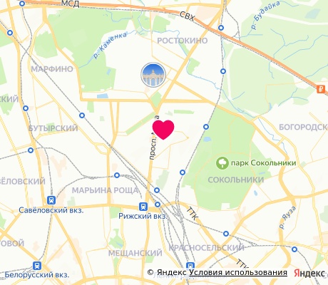 На карте
