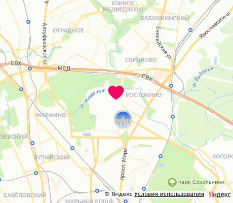 На карте