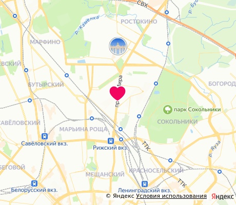 На карте