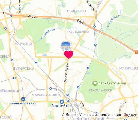 На карте