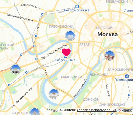 На карте