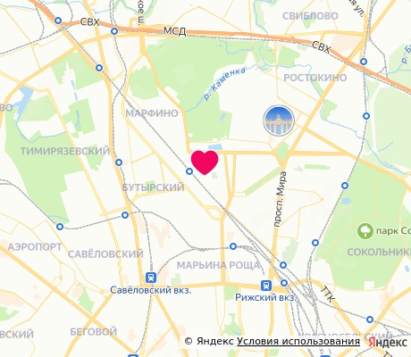 На карте