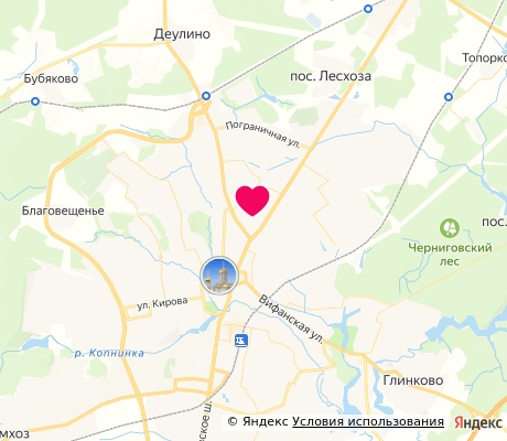 На карте