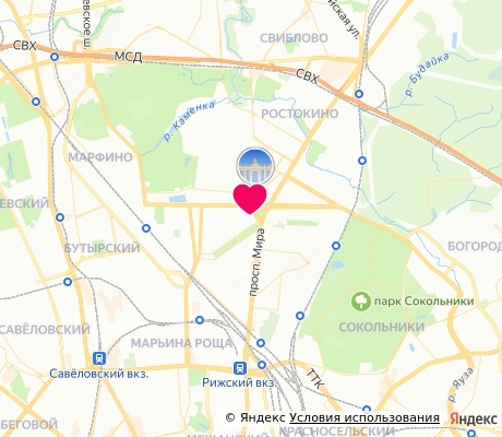 На карте