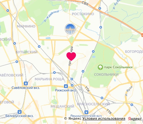 На карте