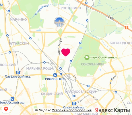 На карте