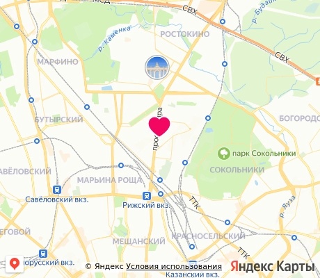 На карте
