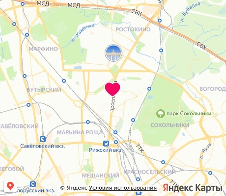 На карте