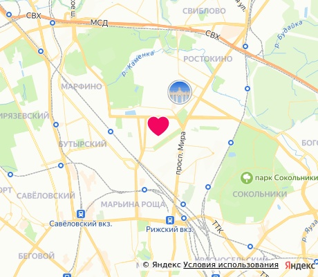 На карте