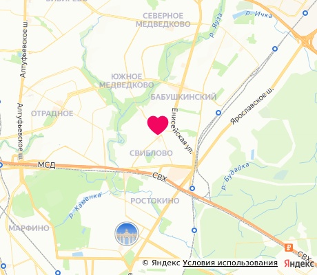 На карте