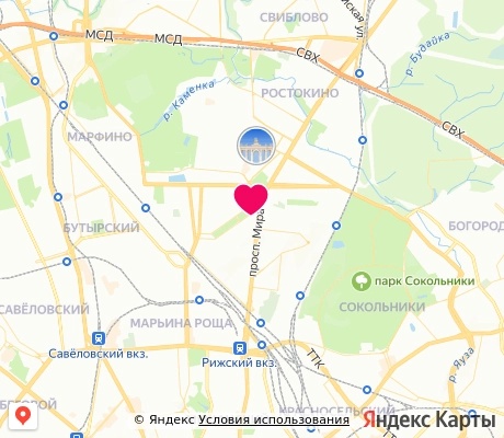 На карте