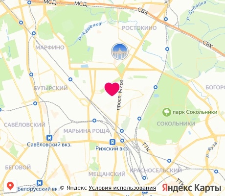 На карте