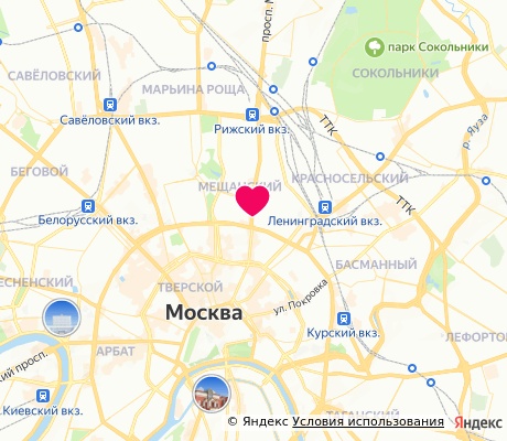На карте