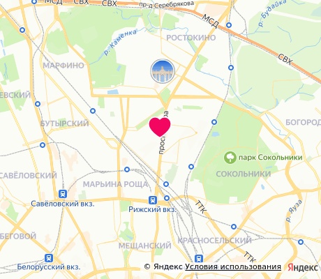 На карте