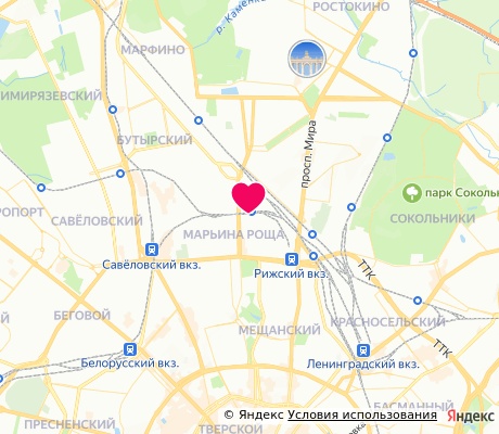 На карте