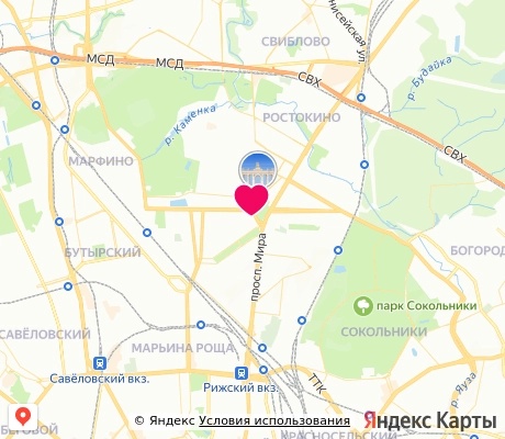 На карте