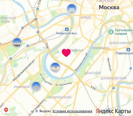 На карте
