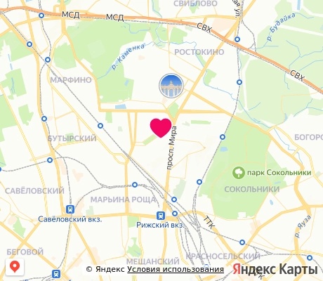 На карте