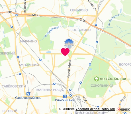 На карте