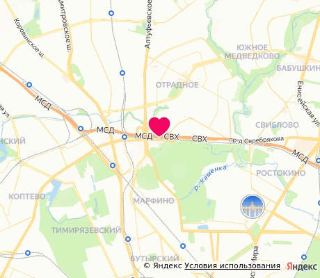 На карте