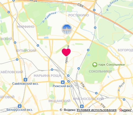 На карте