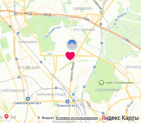 На карте
