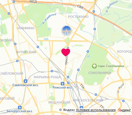 На карте