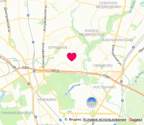 На карте