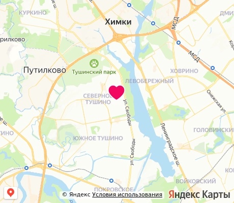 На карте
